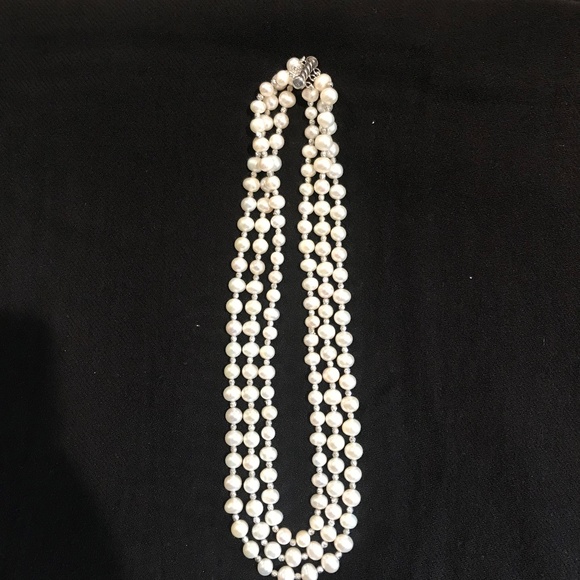 925 Bead & Fresh Water Pearl Necklace - Picture 3 of 7